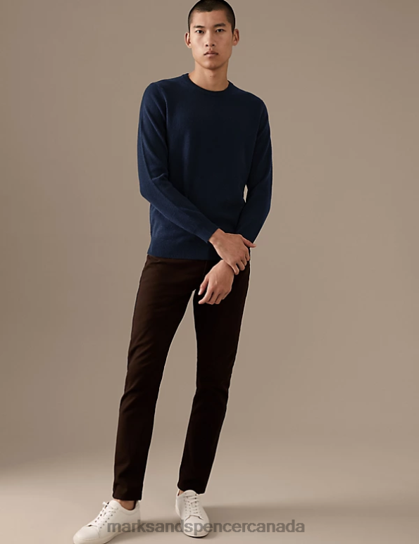 Men Midnight Navy Clothing Marks & Spencer Pure Cashmere Crew Neck Jumper 20VTD7164 - Marks and Spencer online