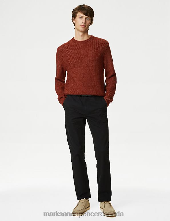 Men Paprika Clothing Marks & Spencer Supersoft Chunky Crew Neck Jumper 20VTD5796 - Marks and Spencer online