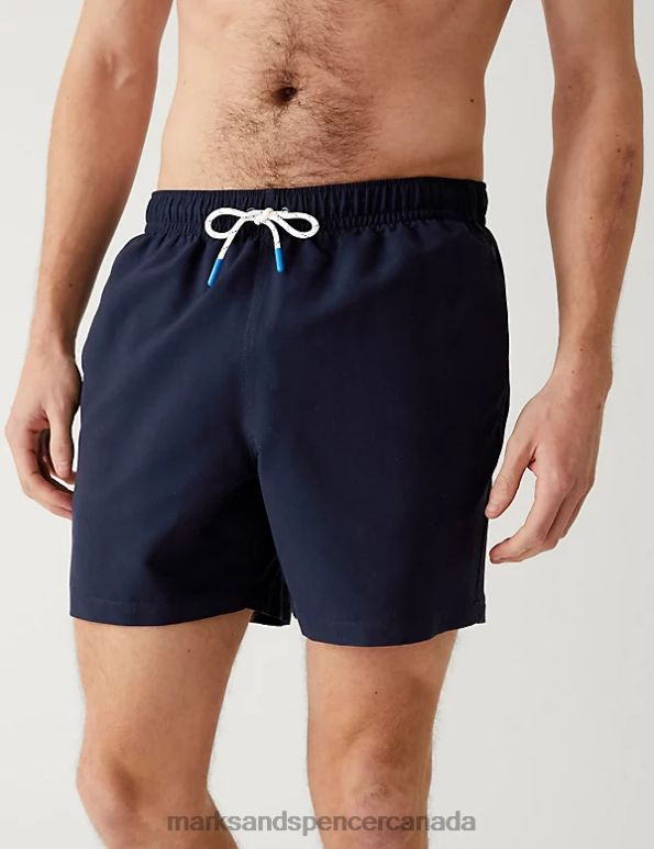 Men Dark Navy Clothing Marks & Spencer Quick Dry Swim Shorts 20VTD4809 - Marks and Spencer outlet