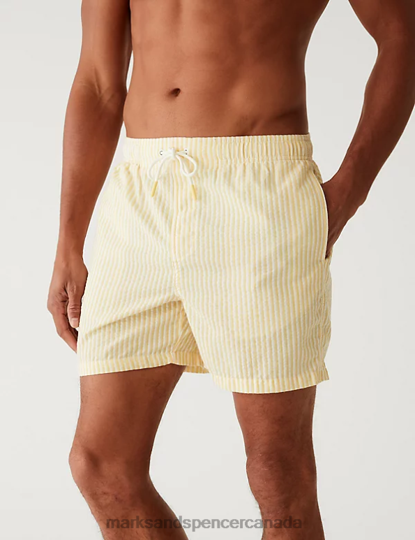 Marks and Spencer near me - Men Sunshine Clothing Marks & Spencer Quick Dry Striped Seersucker Swim Shorts 20VTD5086