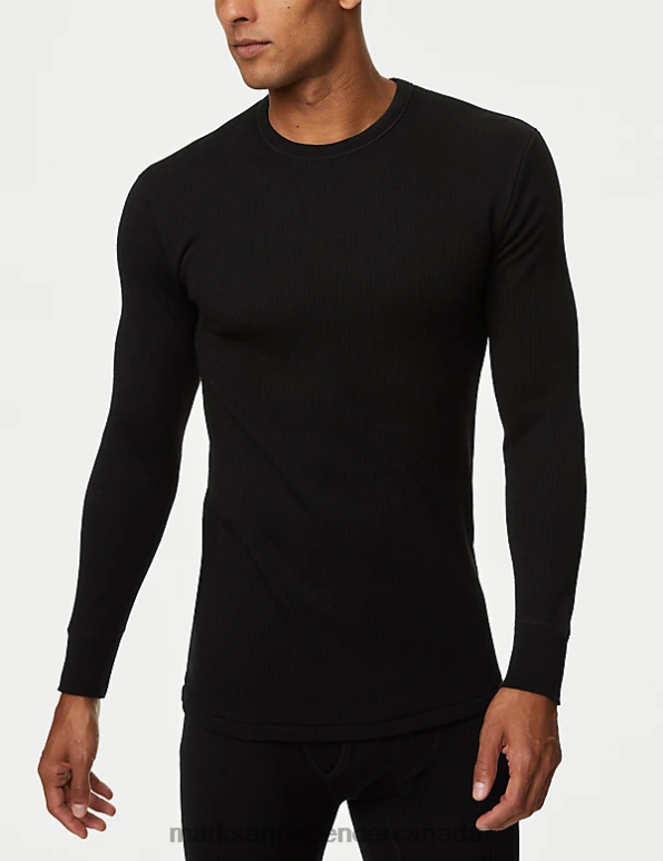 Marks and Spencer Canada - Men Black Clothing Marks & Spencer Heatgen Maximum Thermal Long Sleeve Top 20VTD5379