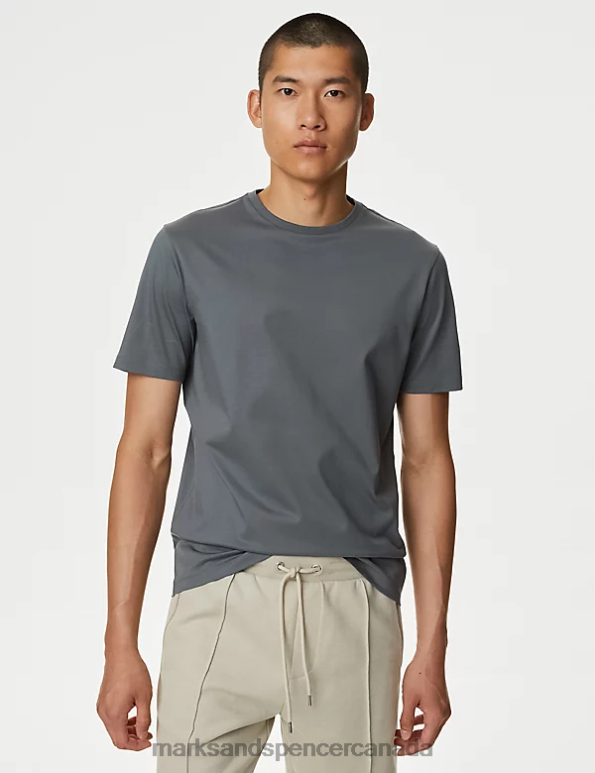 Marks and Spencer sale - Men Carbon Clothing Marks & Spencer Pure Supima Cotton T-shirt 20VTD6306