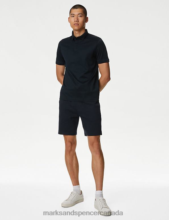 Marks and Spencer near me - Men Dark Navy Clothing Marks & Spencer Pure Supima Cotton Polo Shirt 20VTD6587