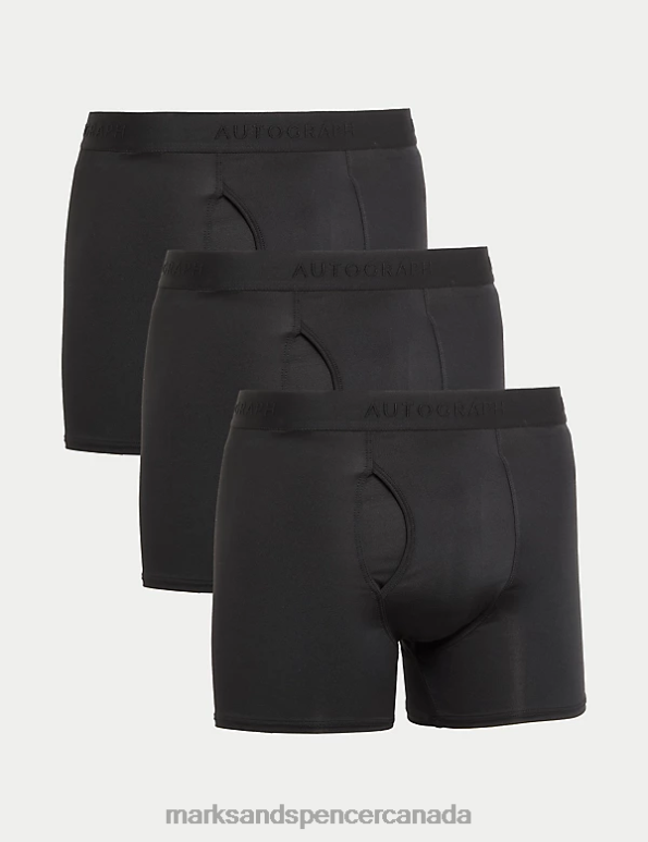 Marks and Spencer sale - Men Black Clothing Marks & Spencer 3pk Microskin Trunks 20VTD5726