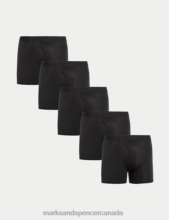 Marks and Spencer near me - Men Black Clothing Marks & Spencer 5pk Microskin Trunks 20VTD4943