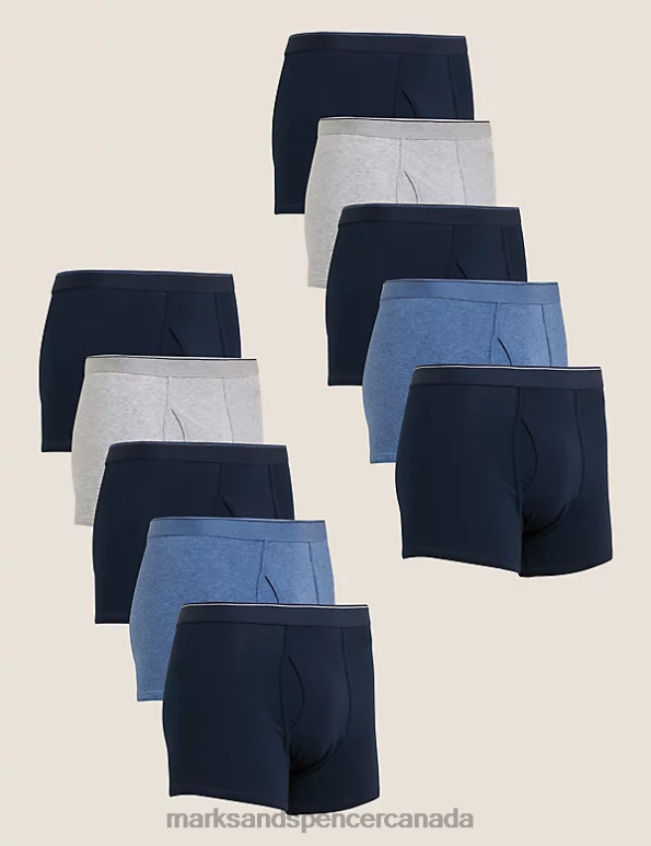 Marks and Spencer sale - Men Denim Mix Clothing Marks & Spencer 10pk Cotton Stretch Cool & Fresh Trunks 20VTD5105