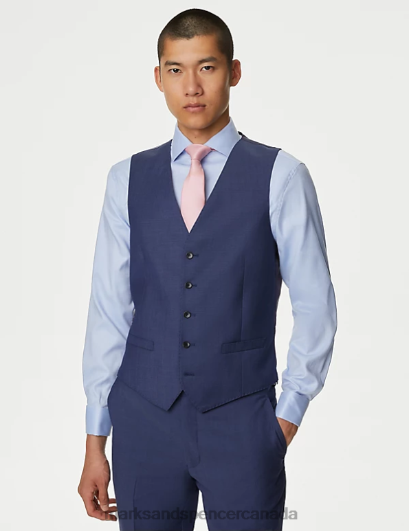 Marks and Spencer near me - Men Chambray Clothing Marks & Spencer Pure Wool Waistcoat 20VTD6028