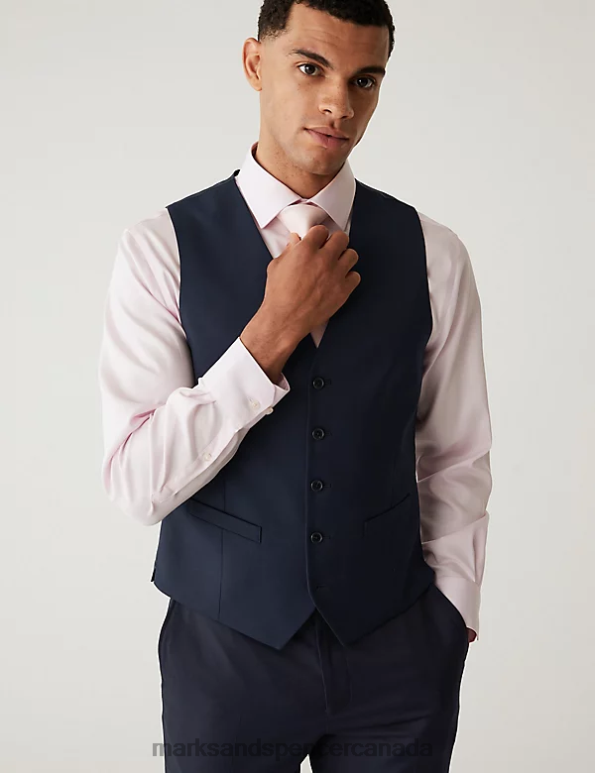 Marks and Spencer near me - Men Navy Clothing Marks & Spencer Waistcoat 20VTD6541