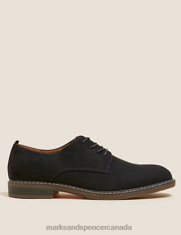 Marks and Spencer near me - Men Black Footwear Marks & Spencer Faux Suede Derby Shoes 20VTD7495