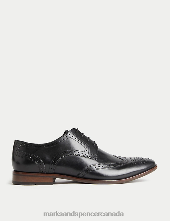 Marks and Spencer sale - Men Black Footwear Marks & Spencer Leather Brogues 20VTD6050