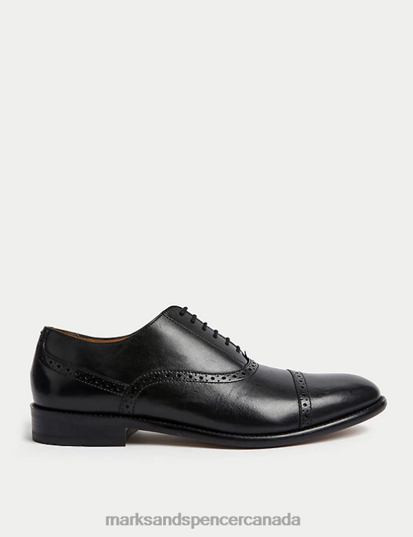 Men Black Footwear Marks & Spencer Leather Brogues 20VTD6067 - Marks and Spencer Canada locations