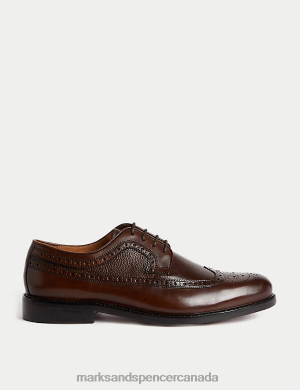 Men Brown Footwear Marks & Spencer Leather Brogues 20VTD5893 - Marks and Spencer Canada locations