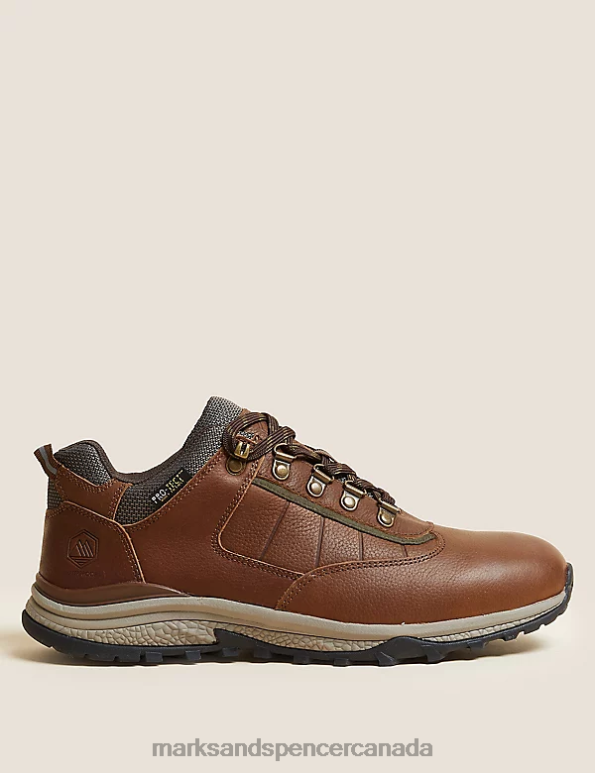 Marks and Spencer near me - Men Brown Footwear Marks & Spencer Leather Waterproof Walking Shoes 20VTD6693