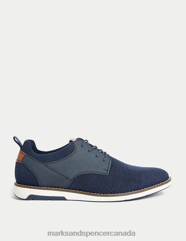 Men Navy Footwear Marks & Spencer Knitted Derby Shoes 20VTD6514 - Marks and Spencer Canada locations