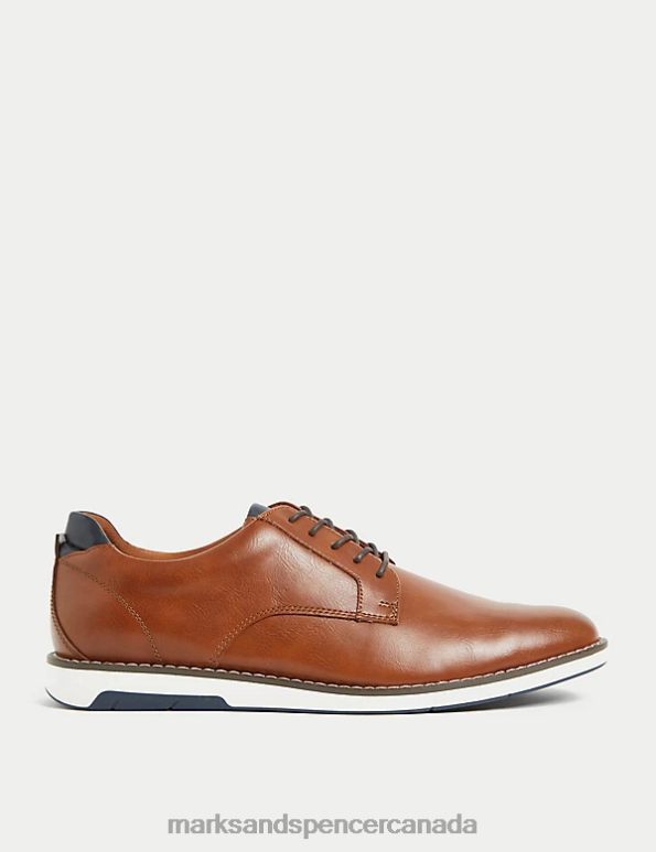 Men Tan Footwear Marks & Spencer Derby Shoes 20VTD5883 - Marks and Spencer online