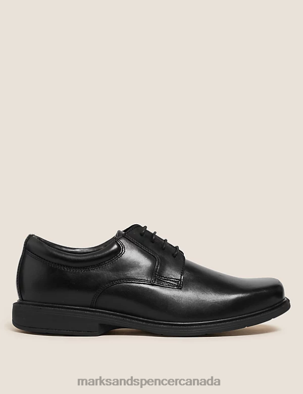 Marks and Spencer near me - Men Black Footwear Marks & Spencer Wide Fit Airflex Leather Shoes 20VTD7024