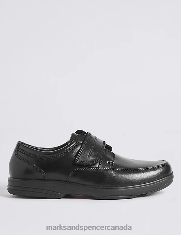 Men Black Footwear Marks & Spencer Wide Fit Airflex Leather Shoes 20VTD7148 - Marks and Spencer Canada locations