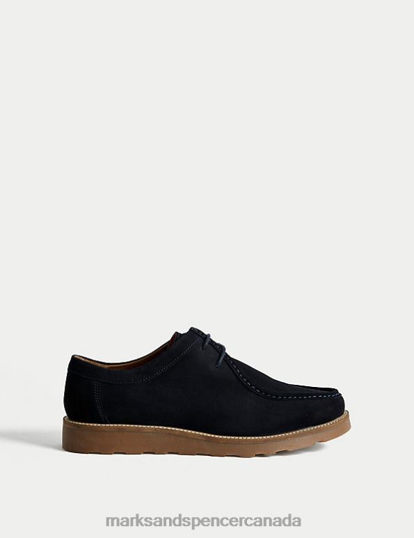 Marks and Spencer Canada - Men Navy Footwear Marks & Spencer Clifton Suede Apron Shoe 20VTD5680