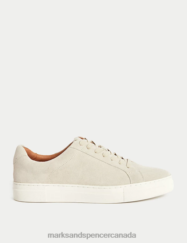 Men Stone Footwear Marks & Spencer Suede Lace Up Trainers 20VTD6096 - Marks and Spencer Canada locations