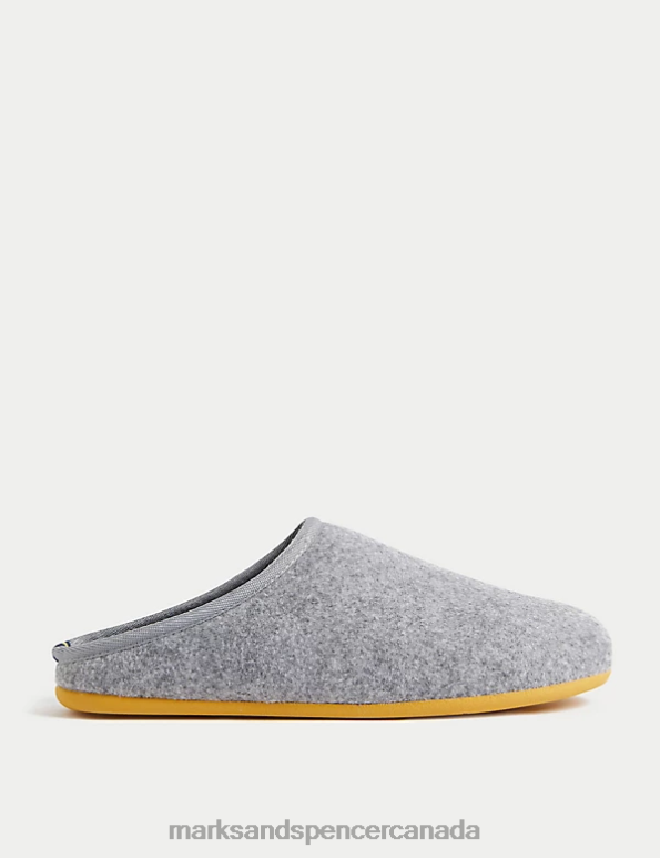 Men Grey Footwear Marks & Spencer Mule Slippers 20VTD6908 - Marks and Spencer online