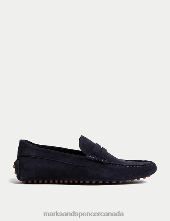 Marks and Spencer near me - Men Navy Footwear Marks & Spencer Suede Driving Shoes 20VTD5470