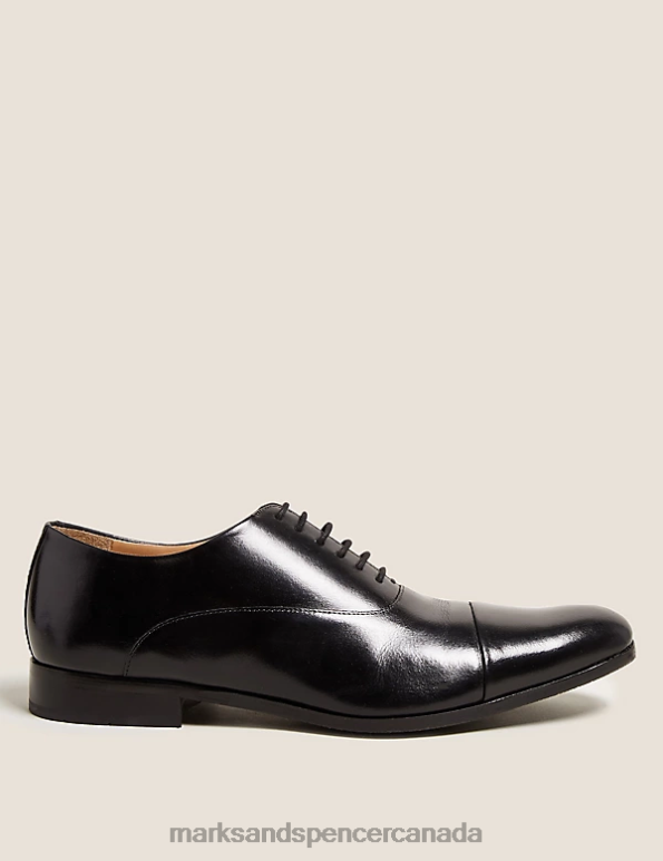 Marks and Spencer Canada - Men Black Footwear Marks & Spencer Leather Oxford Shoes 20VTD7136