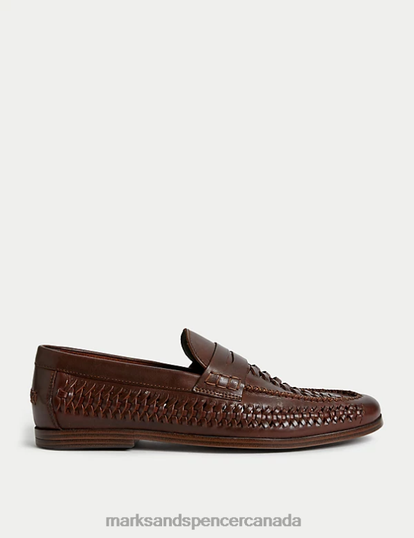 Marks and Spencer Canada - Men Brown Footwear Marks & Spencer Leather Loafers 20VTD5052