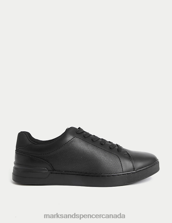 Men Black Footwear Marks & Spencer Lace-Up Trainers 20VTD5527 - Marks and Spencer Canada locations