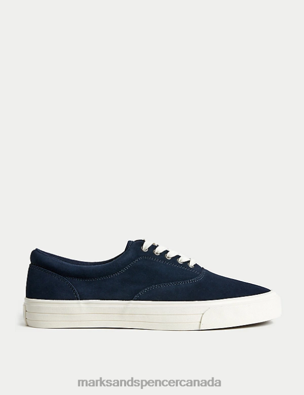 Marks and Spencer Canada - Men Dark Navy Footwear Marks & Spencer Suede Pumps 20VTD6857