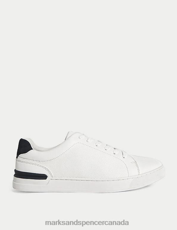 Marks and Spencer sale - Men White Footwear Marks & Spencer Lace-Up Trainers 20VTD5912