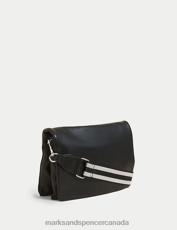 Marks and Spencer sale - Women Black Accessories Marks & Spencer Faux Leather Messenger Cross Body Bag 20VTD2748