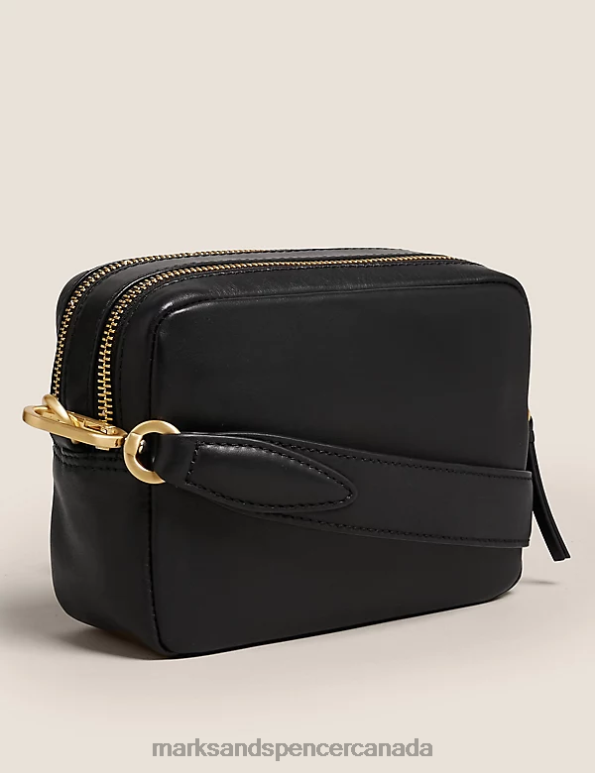 Marks and Spencer Canada - Women Black Accessories Marks & Spencer Leather Cross Body Camera Bag 20VTD3156