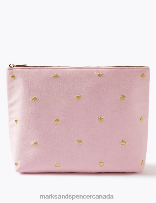 Women Pink Accessories Marks & Spencer Heart Make-Up Bag 20VTD3310 - Marks and Spencer outlet