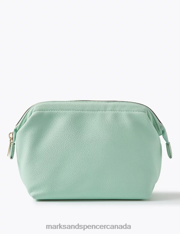 Women Sage Accessories Marks & Spencer Faux Leather Make-Up Bag 20VTD3325 - Marks and Spencer Canada locations