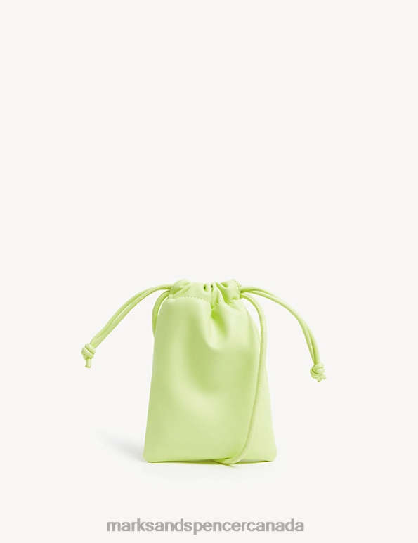 Women Soft Lime Accessories Marks & Spencer Faux Leather Phone Bag 20VTD2225 - Marks and Spencer online