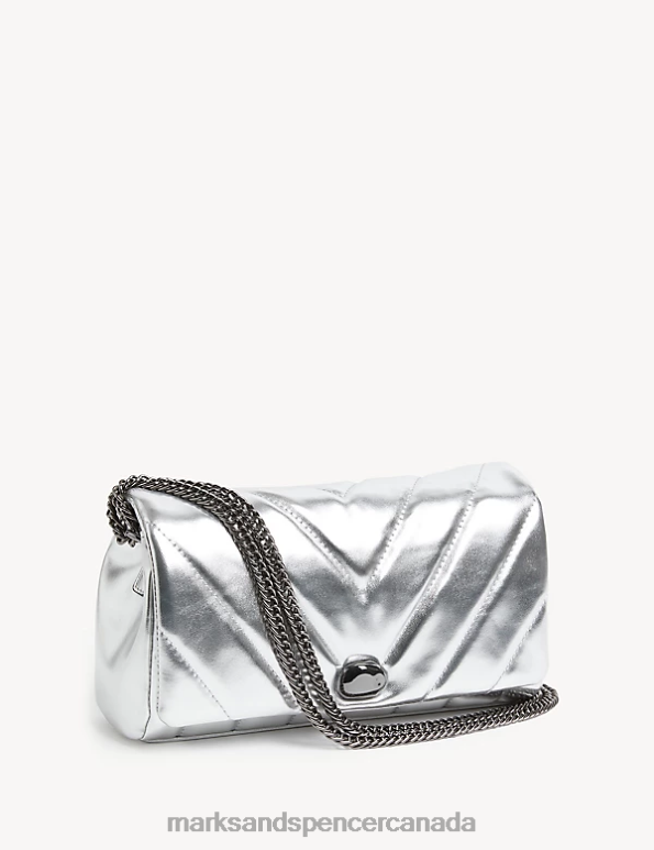 Marks and Spencer sale - Women Silver Accessories Marks & Spencer Quilted Chain Strap Shoulder Bag 20VTD2885