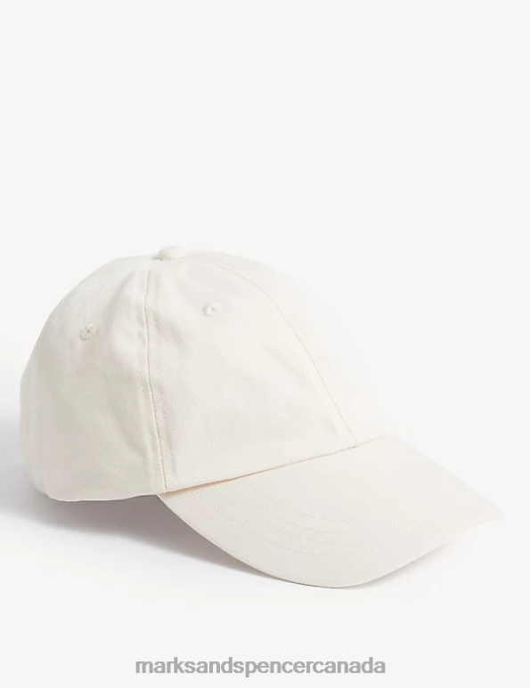 Marks and Spencer Canada - Women Cream Accessories Marks & Spencer Pure Cotton Baseball Cap 20VTD3091