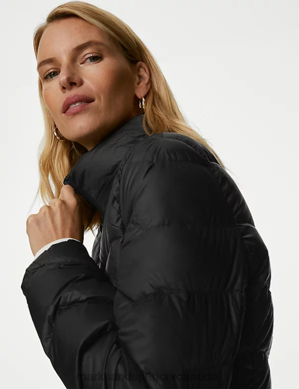 Marks and Spencer near me - Women Black Clothing Marks & Spencer Feather & Down Stormwear Puffer Coat 20VTD1516