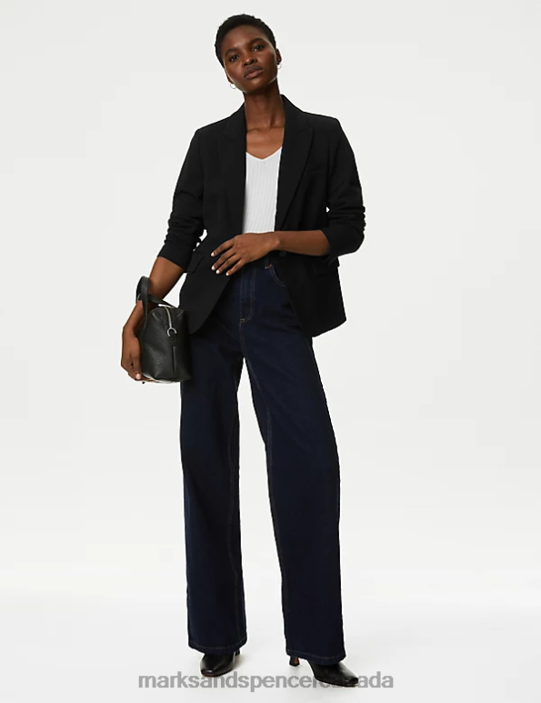 Women Black Clothing Marks & Spencer Slim Single Breasted Blazer 20VTD408 - Marks and Spencer Canada locations