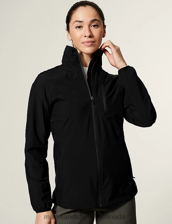 Women Black Clothing Marks & Spencer Stormwear Ultra Zip Up Hooded Jacket 20VTD3011 - Marks and Spencer Canada locations