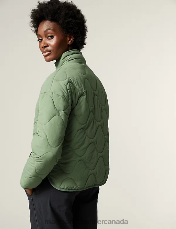 Marks and Spencer near me - Women Bright Sage Clothing Marks & Spencer Stormwear Oversized Quilted Packable Puffer Jacket 20VTD2277