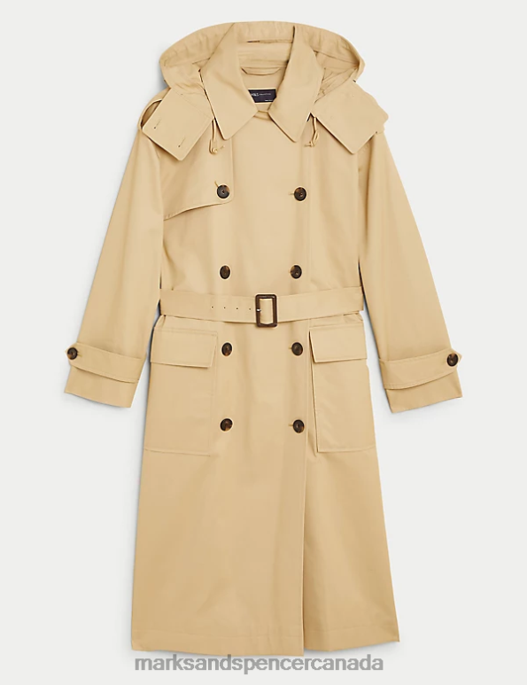 Marks and Spencer sale - Women Buff Clothing Marks & Spencer Pure Cotton Stormwear Longline Trench Coat 20VTD610