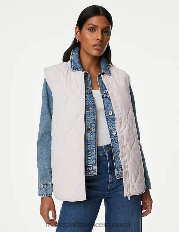 Marks and Spencer sale - Women Calico Clothing Marks & Spencer Recycled Thermowarmth Lightweight Quilted Gilet 20VTD2354