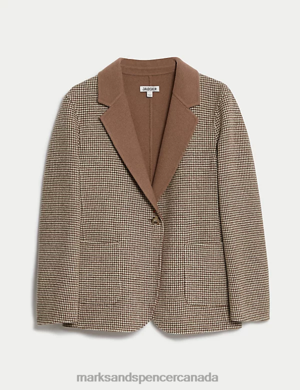 Women Camel Clothing Marks & Spencer Pure Wool Lightweight Jacket 20VTD1079 - Marks and Spencer outlet