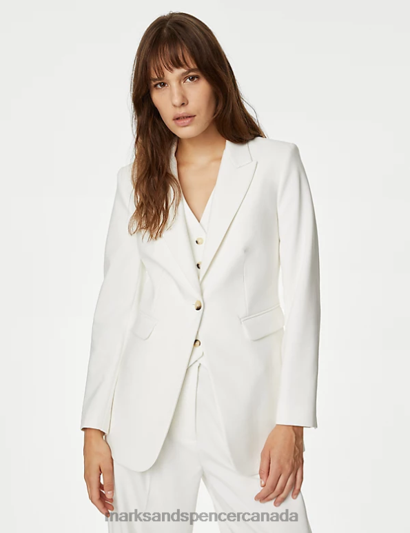 Marks and Spencer near me - Women Ivory Clothing Marks & Spencer Tailored Blazer 20VTD932