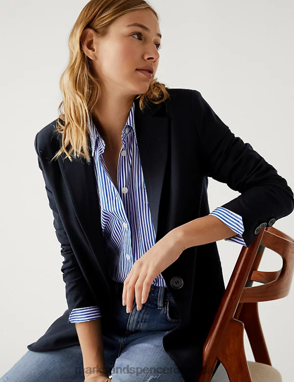 Marks and Spencer near me - Women Navy Clothing Marks & Spencer Relaxed Single Breasted Blazer 20VTD2899