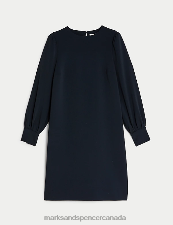 Marks and Spencer sale - Women Black Clothing Marks & Spencer Crepe Knee Length Shift Dress 20VTD629