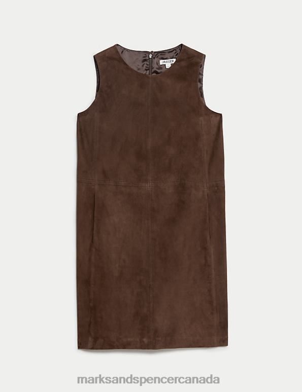 Women Chocolate Clothing Marks & Spencer Suede Mini Shift Dress 20VTD1113 - Marks and Spencer Canada locations