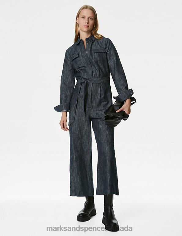 Women Denim Clothing Marks & Spencer Utility Jumpsuit 20VTD1965 - Marks and Spencer Canada locations