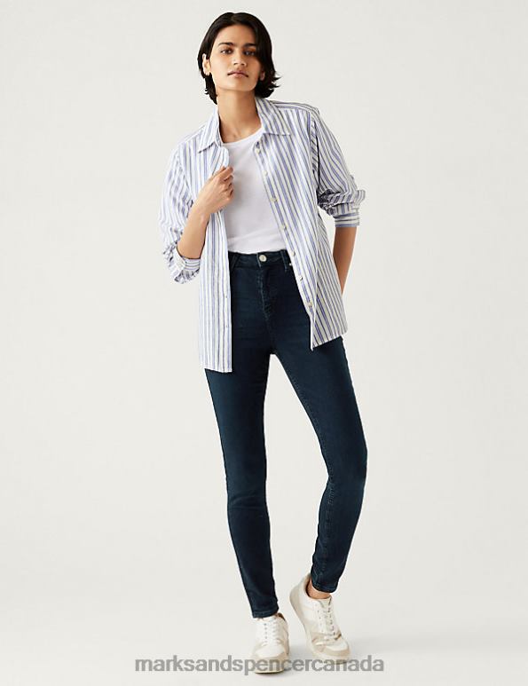 Women Blue/Black Clothing Marks & Spencer Ivy Skinny Jeans 20VTD3410 - Marks and Spencer outlet